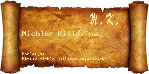 Michler Kiliána névjegykártya